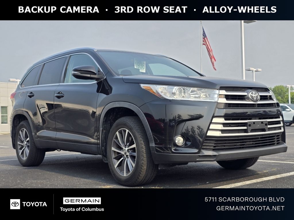 Midnight Black Metallic 2019 Toyota Highlander SUV / Crossover Front-Wheel Drive 8-Speed Automatic