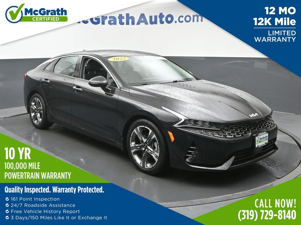 Ebony Black 2022 Kia K5 EX FWD Sedan Front-Wheel Drive 8-Speed Automatic