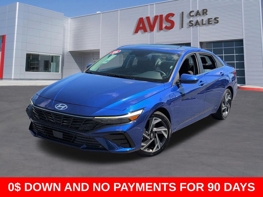 Light Blue 2025 Hyundai Elantra SEL Convenience FWD Sedan Front-Wheel Drive Continuously Variable Transmission
