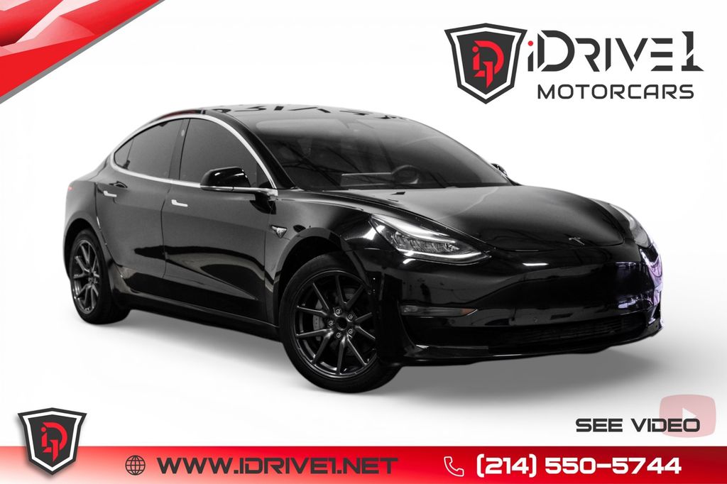 Black 2019 Tesla Model 3 Long Range RWD Sedan Rear-Wheel Drive 1-Speed Automatic