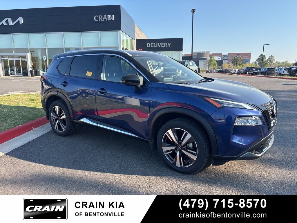 Caspian Blue Metallic 2023 Nissan Rogue SL AWD SUV / Crossover All-Wheel Drive Continuously Variable Transmission