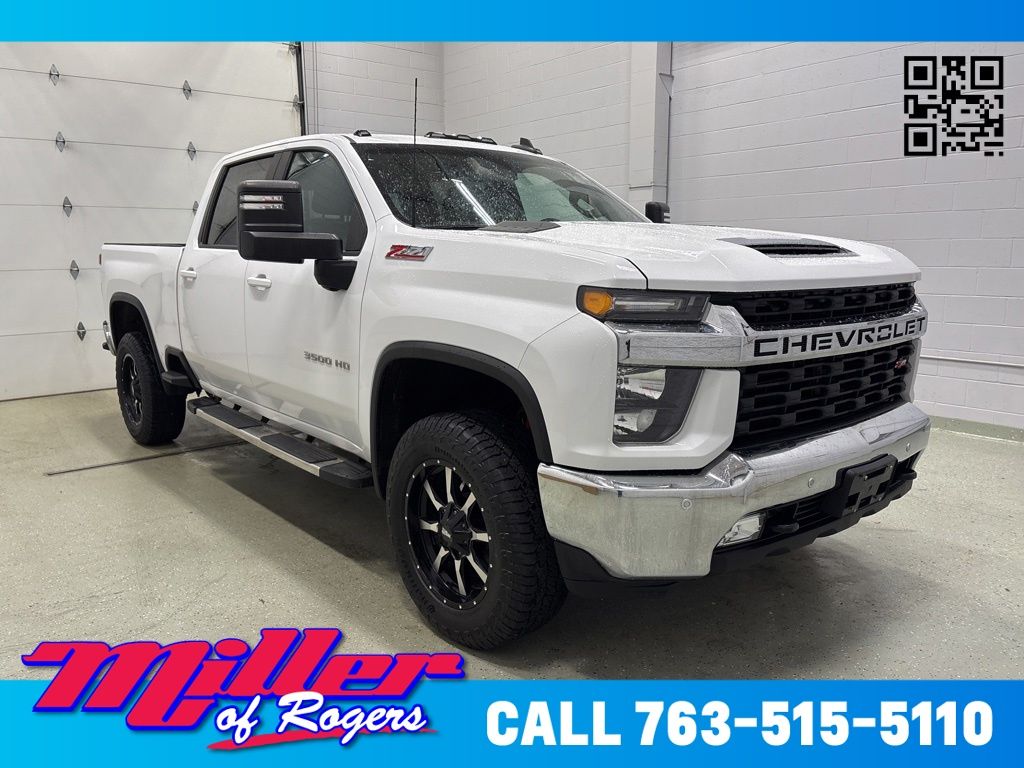 Summit White 2022 Chevrolet Silverado 3500HD LT Crew Cab 4WD Pickup Truck Four-Wheel Drive 6-Speed Automatic