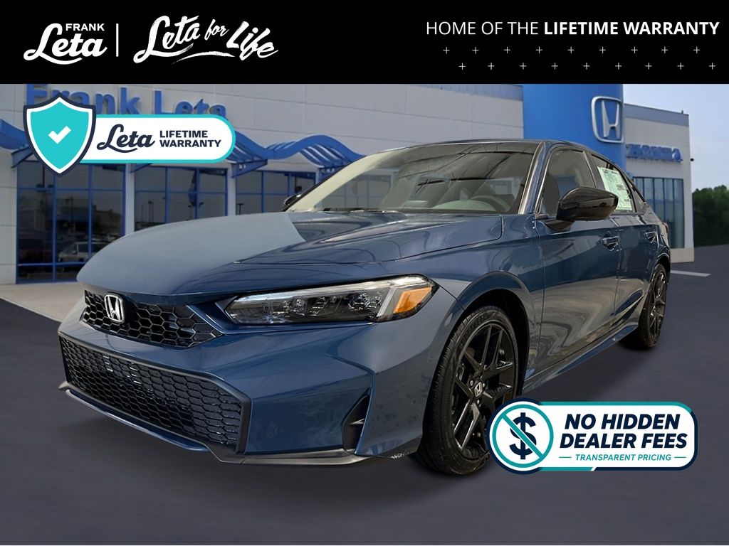 Blue Lagoon 2026 Honda Civic Hybrid Sedan Front-Wheel Drive Continuously Variable Transmission