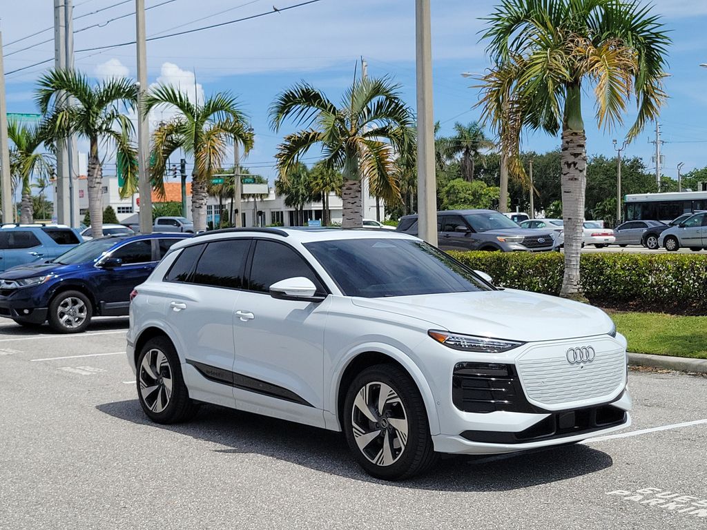 Glacier White 2025 Audi Q6 e-tron SUV / Crossover All-Wheel Drive Automatic