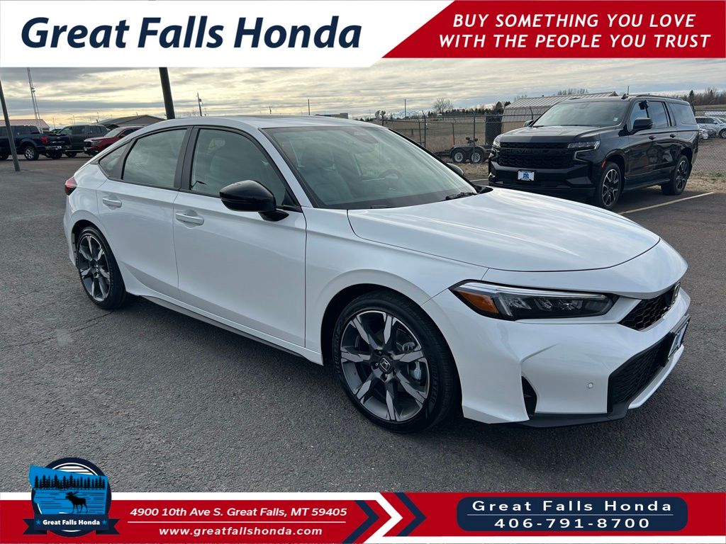 Platinum White Pearl 2026 Honda Civic Hybrid Sport Touring Hatchback FWD Hatchback Front-Wheel Drive Continuously Variable Transmission