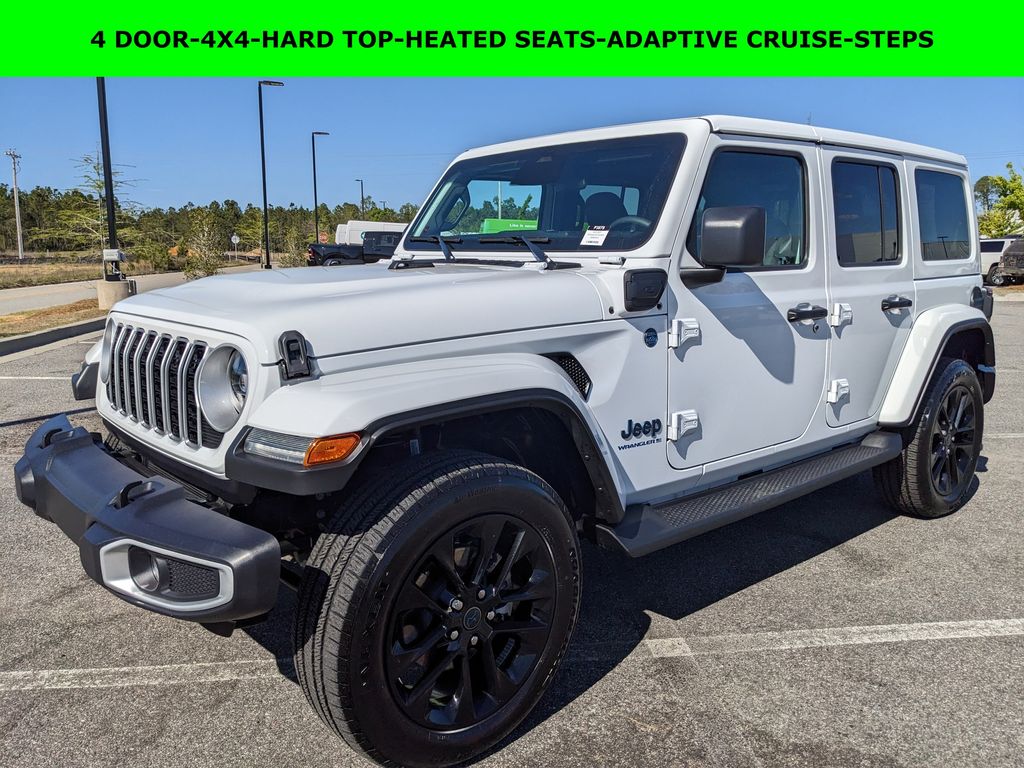 Bright White Clearcoat 2025 Jeep Wrangler 4xe Sahara 4WD SUV / Crossover Four-Wheel Drive 8-Speed Automatic