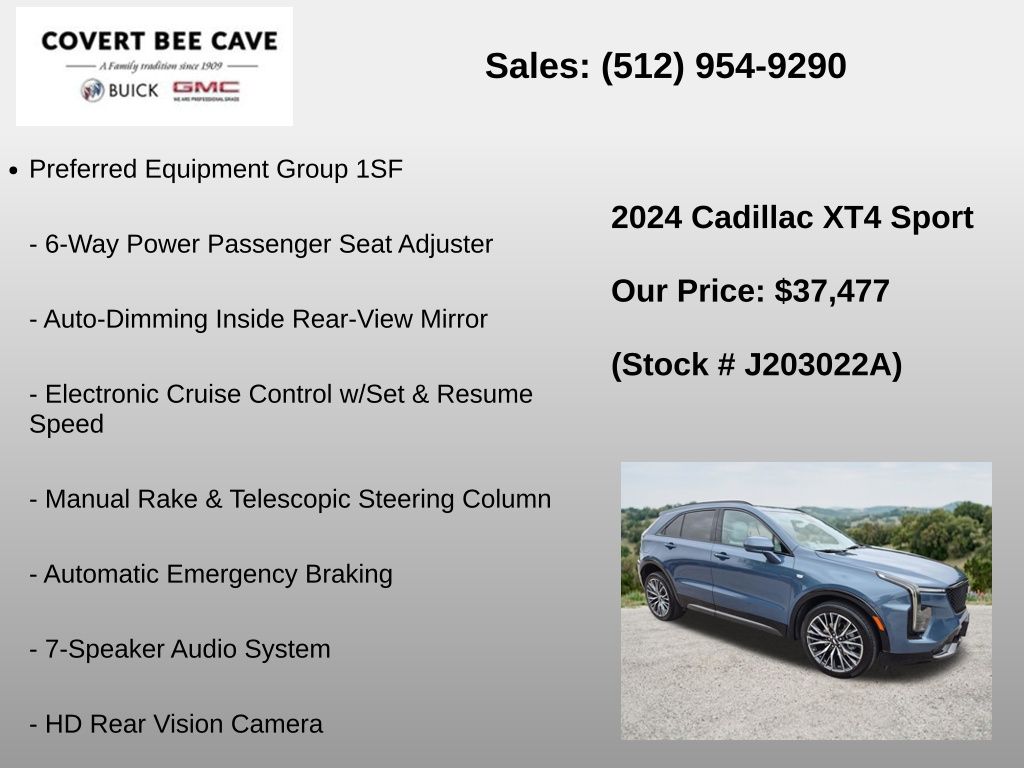 Used Car 2024 Cadillac Xt4  Sport For Sale Under $40,000 In Austin, Texas