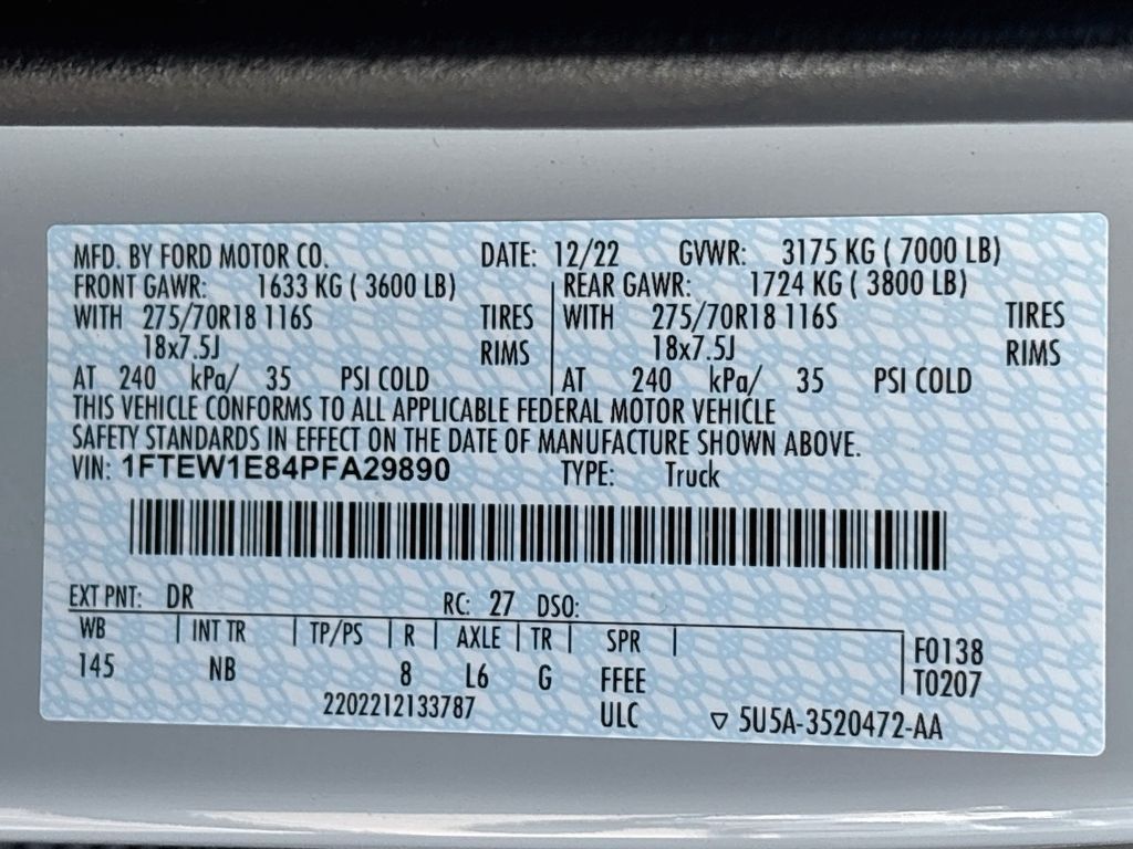 Used 2023 White Ford Tremor image 35