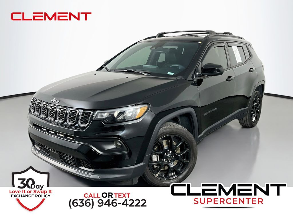 Diamond Black Crystal Pearlcoat 2025 Jeep Compass SUV / Crossover Four-Wheel Drive 8-Speed Automatic