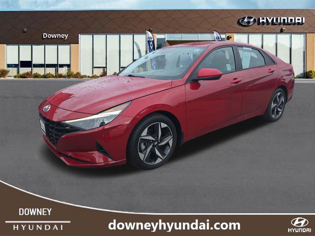 Scarlet Red Pearl 2023 Hyundai Elantra Sedan Front-Wheel Drive Continuously Variable Transmission