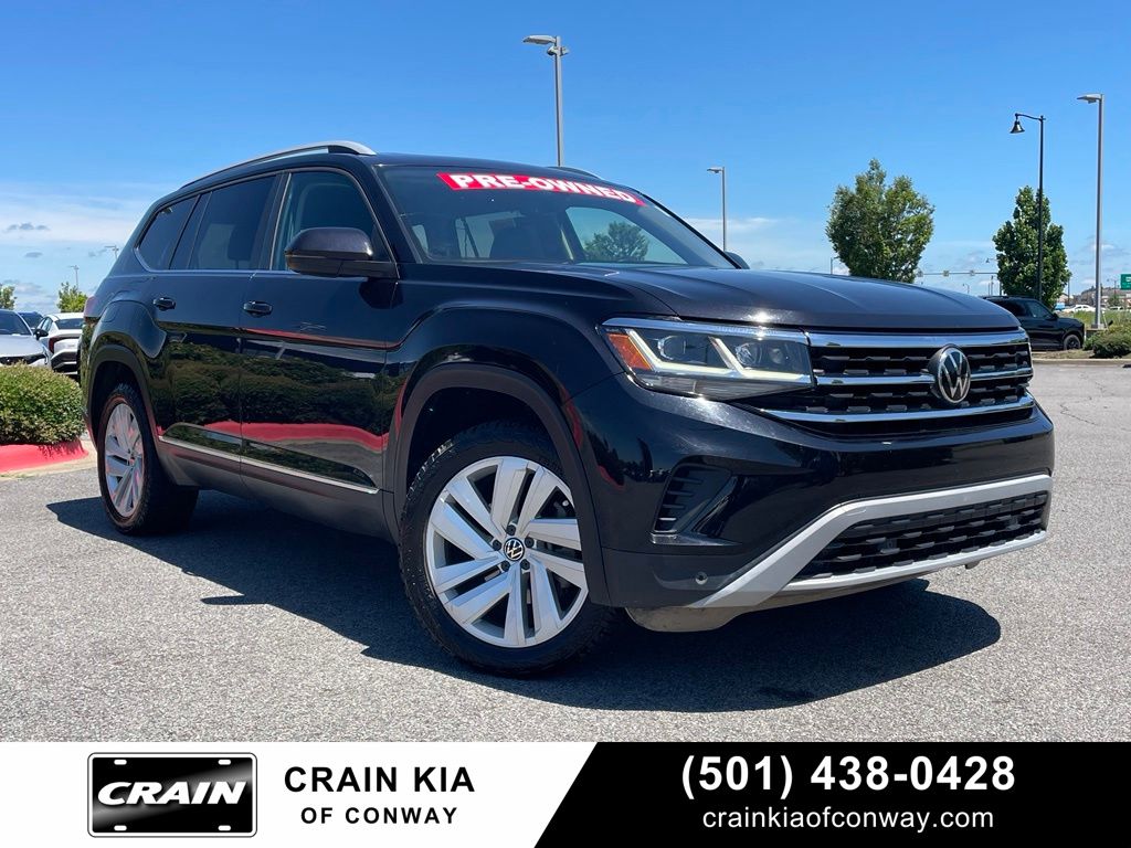 Deep Black 2021 Volkswagen Atlas SUV / Crossover Front-Wheel Drive 8-Speed Automatic