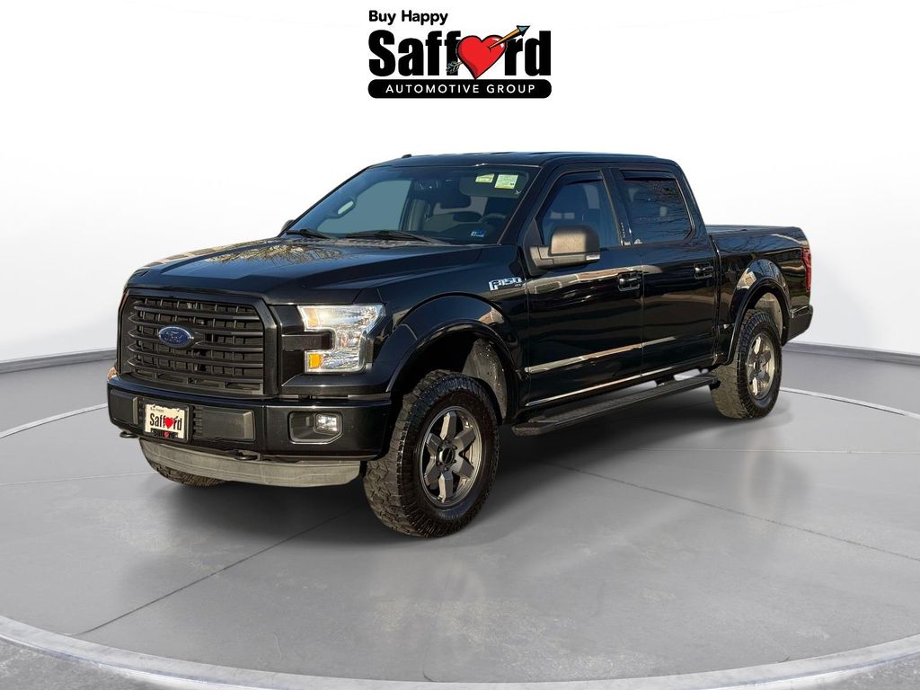 Tuxedo Black Metallic 2015 Ford F-150 XLT SuperCrew 4WD Pickup Truck Four-Wheel Drive 6-Speed Automatic