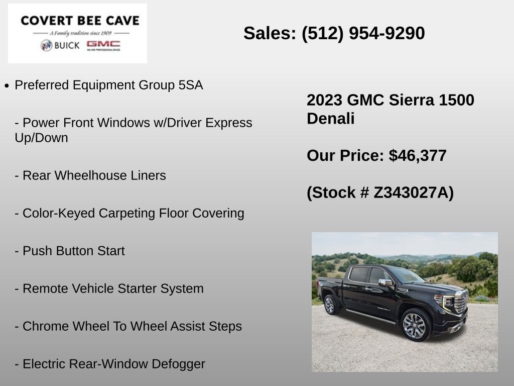 Used Car 2023 Gmc Sierra 1500  Denali For Sale Under $50,000 In Austin, Texas