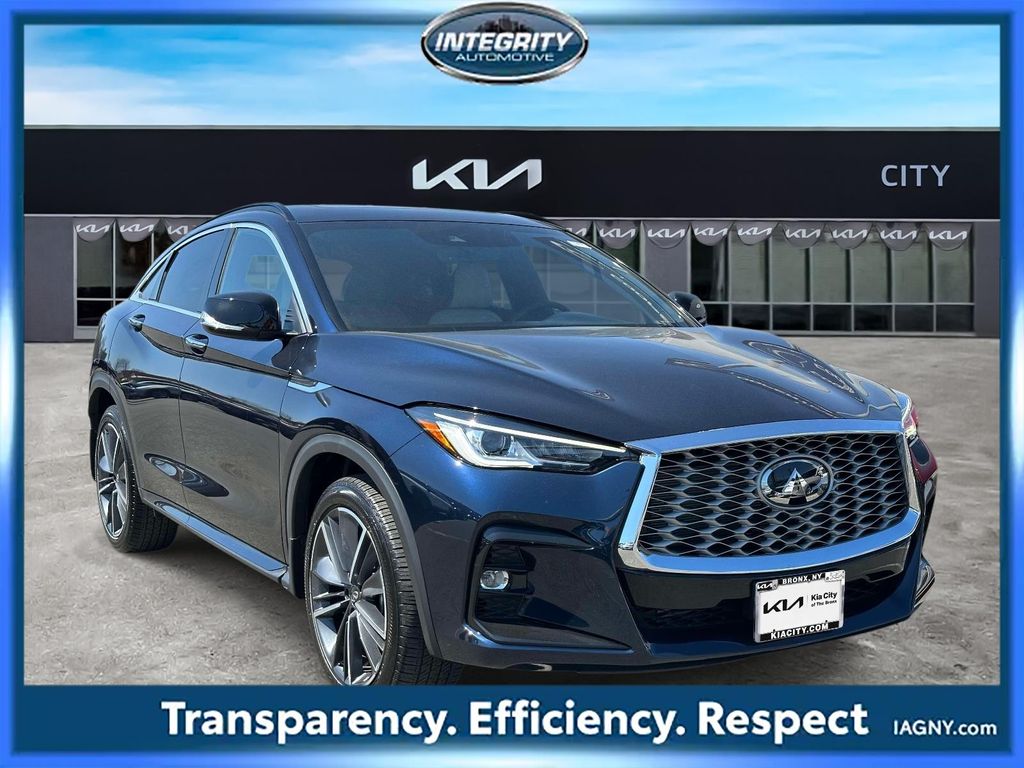 Hermosa Blue 2025 INFINITI QX55 Luxe AWD SUV / Crossover All-Wheel Drive Continuously Variable Transmission