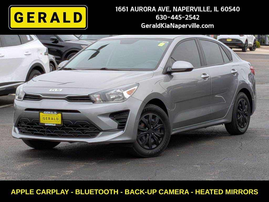 Steel Gray 2023 Kia Rio S FWD Sedan Front-Wheel Drive Continuously Variable Transmission