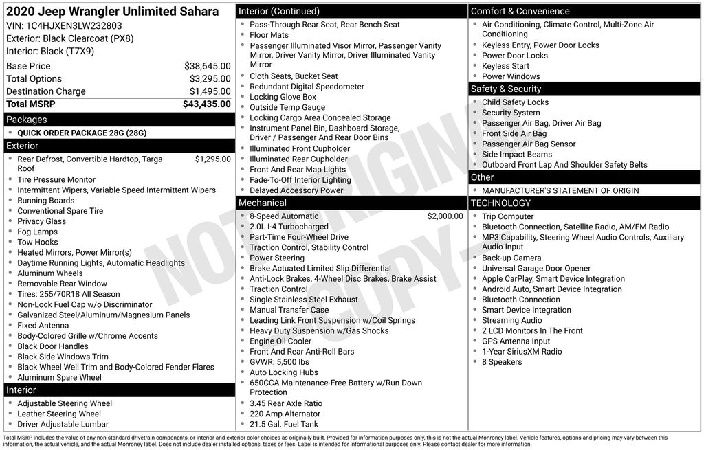 Used 2020 Jeep Wrangler SUV