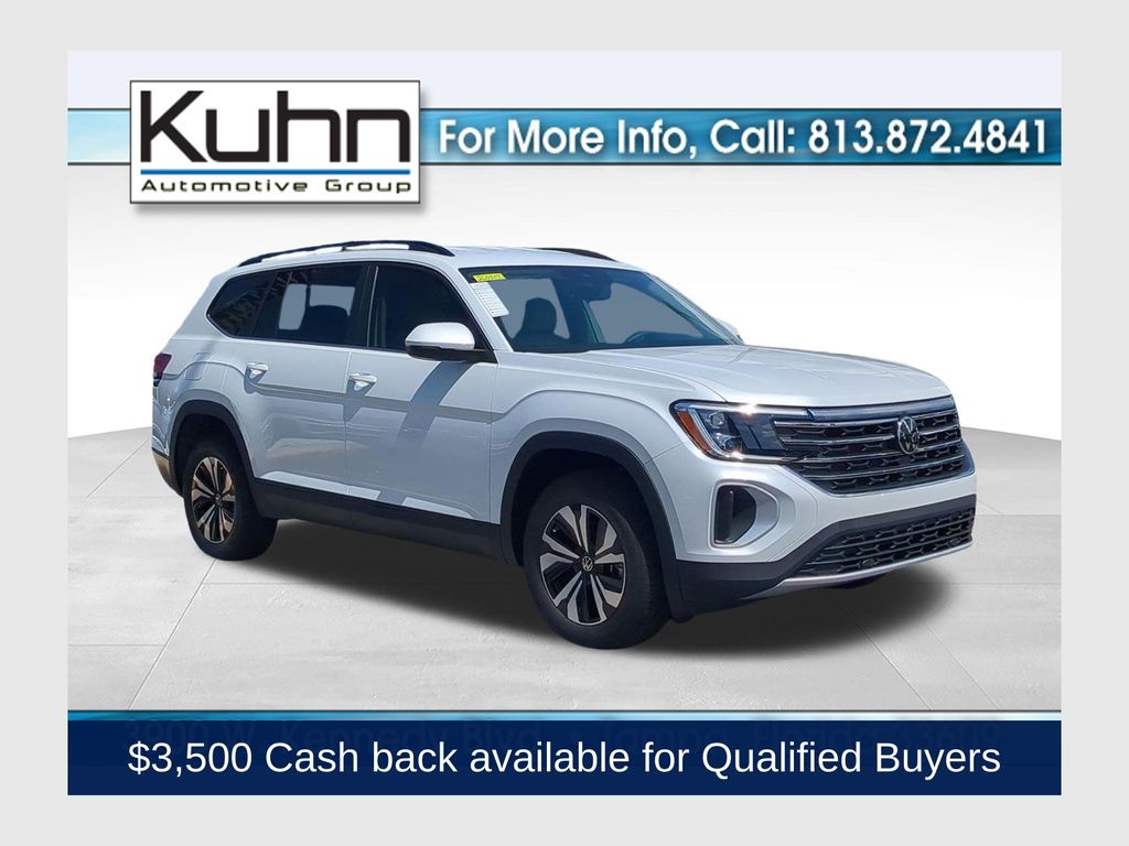 Opal White Pearl 2026 Volkswagen Atlas SUV / Crossover All-Wheel Drive 8-Speed Automatic