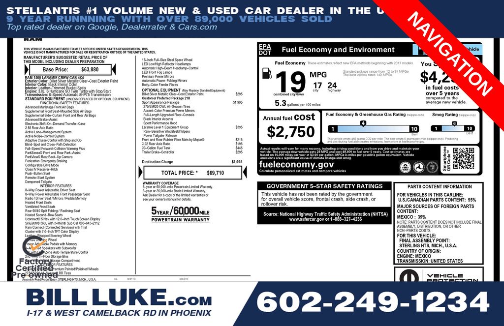 2025 RAM 1500 Laramie Crew Cab 4WD