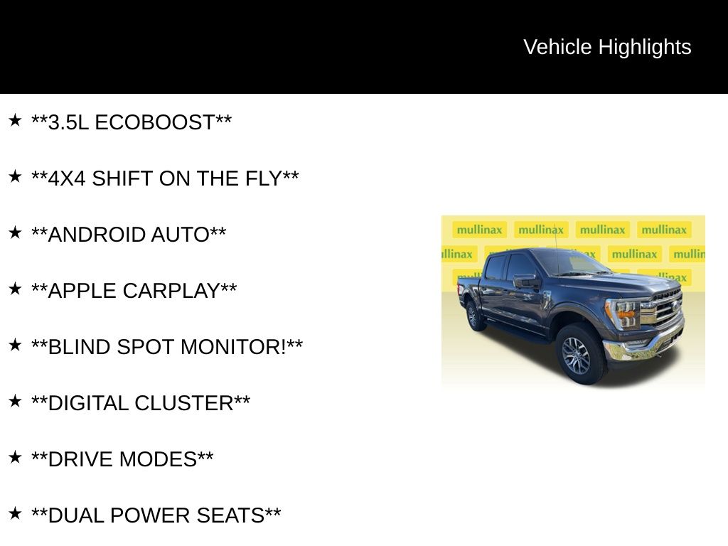 Certified Used 2021 Blue Ford Lariat image 6