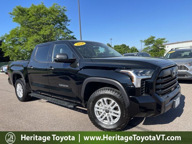 Black Metallic 2024 Toyota Tundra SR5 CrewMax Cab 4WD Pickup Truck Four-Wheel Drive Automatic