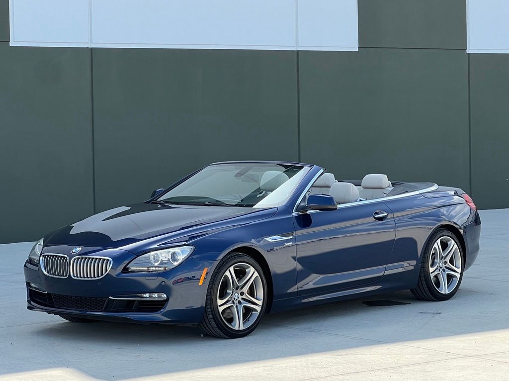 Deep Sea Blue Metallic 2012 BMW 6 Series Convertible All-Wheel Drive 8-Speed Automatic