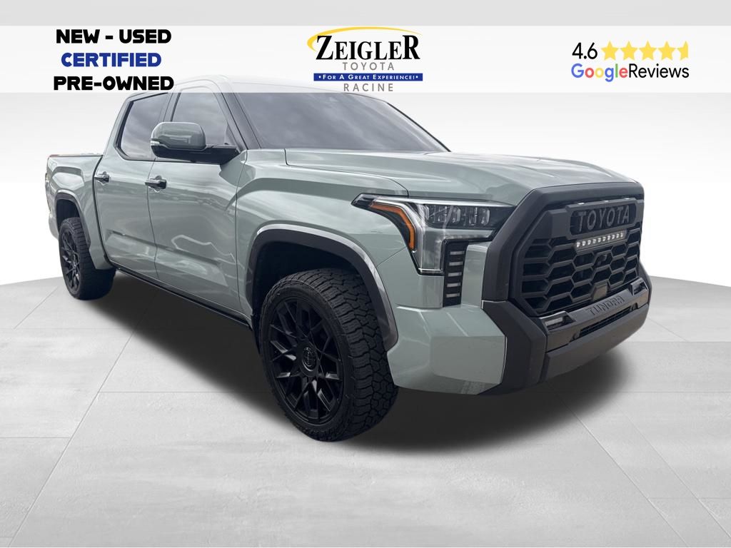 Gray 2025 Toyota Tundra Hybrid Limited HV CrewMax Cab 4WD Pickup Truck Four-Wheel Drive Automatic