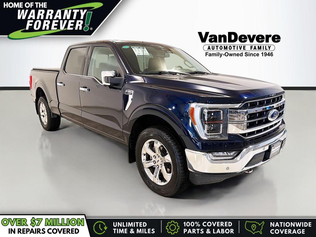 Blue 2023 Ford F-150 Pickup Truck Four-Wheel Drive Automatic