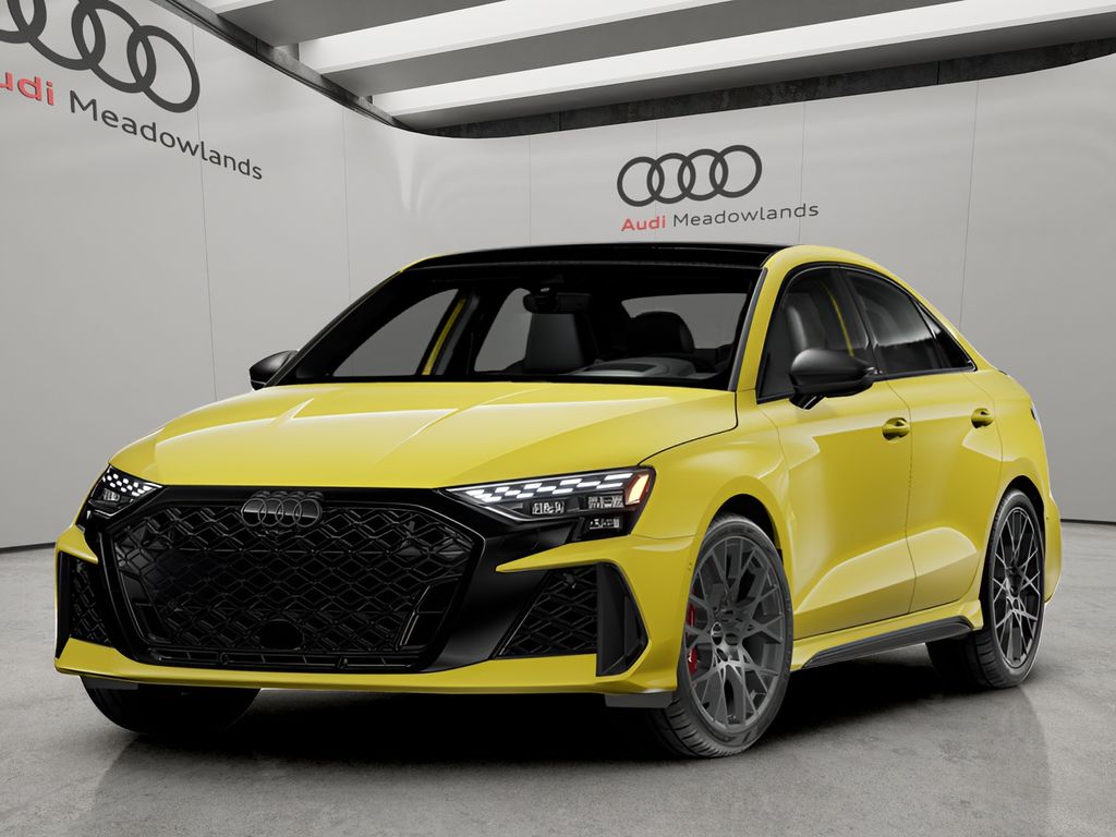 Python Yellow Metallic 2025 Audi RS 3 Sedan All-Wheel Drive 7-Speed Automatic