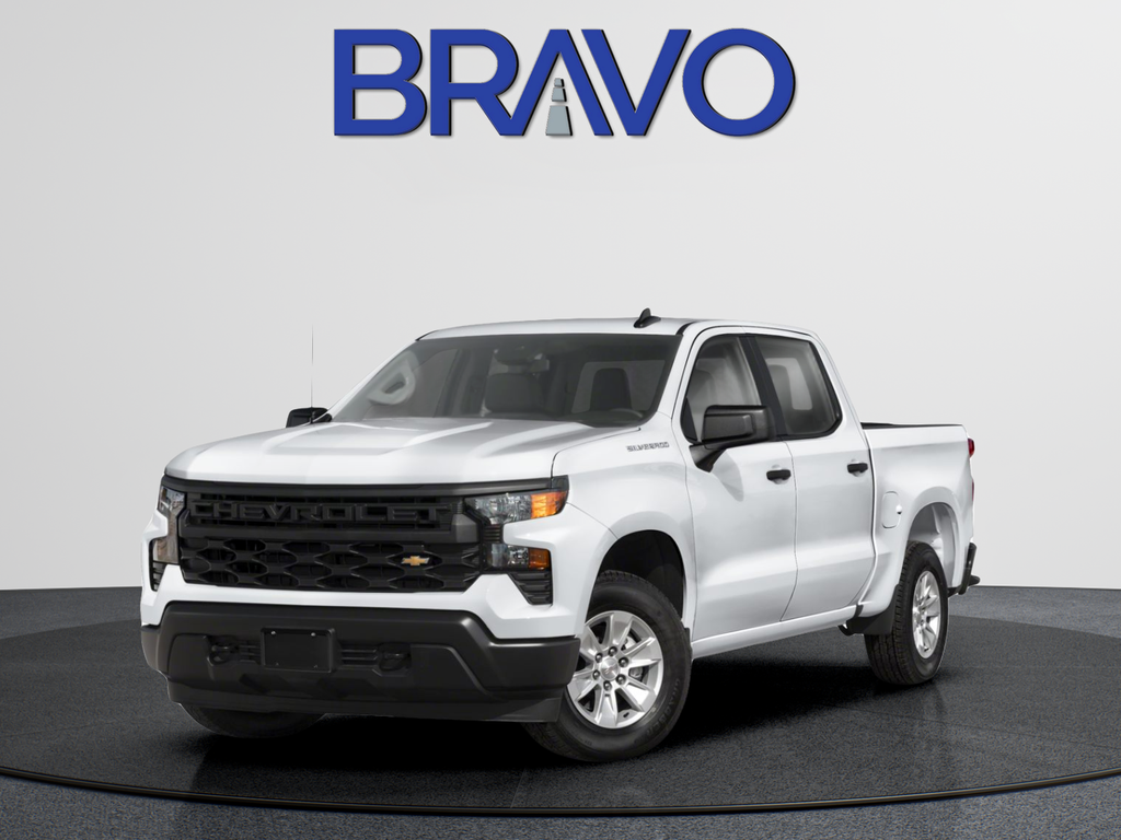 Summit White 2026 Chevrolet Silverado 1500 Custom Crew Cab 4WD Pickup Truck Four-Wheel Drive 8-Speed Automatic