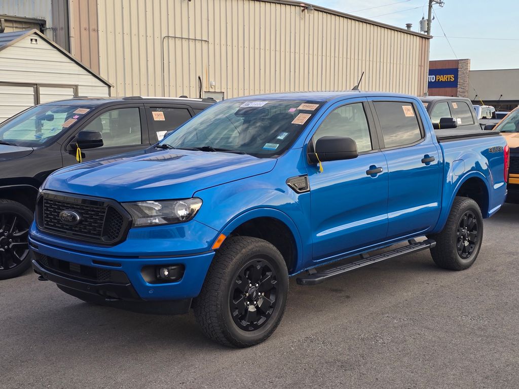 Blue 2021 Ford Ranger Pickup Truck Four-Wheel Drive Automatic