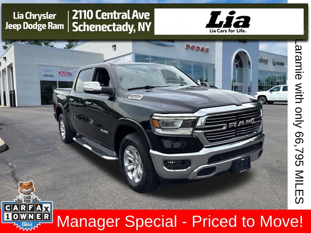 Diamond Black Crystal Pearlcoat 2020 RAM 1500 Pickup Truck Four-Wheel Drive 8-Speed Automatic