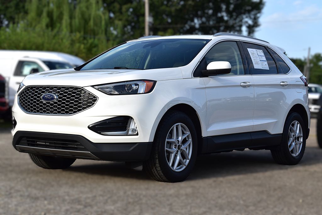 Star White Metallic Tri-Coat 2023 Ford Edge SUV / Crossover All-Wheel Drive 8-Speed Automatic