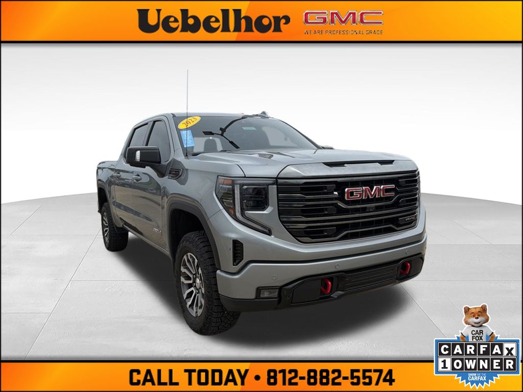 Sterling Metallic 2023 GMC Sierra 1500 AT4 Crew Cab 4WD Pickup Truck Four-Wheel Drive Automatic