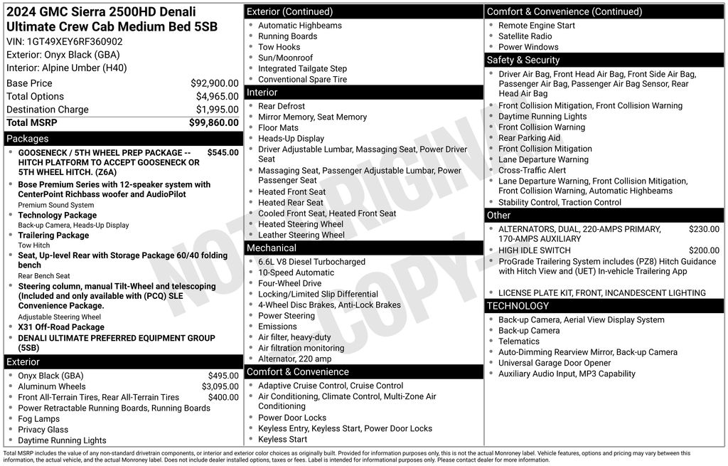 Used Car 2024 Gmc Sierra 2500hd  Denali Ultimate For Sale Under $80,000 In Austin, Texas