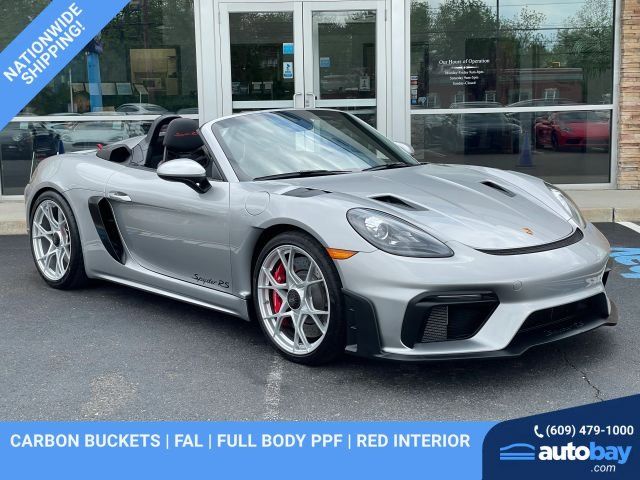 Silver 2025 Porsche 718 Boxster Spyder RS RWD Convertible Rear-Wheel Drive 7-Speed Automatic