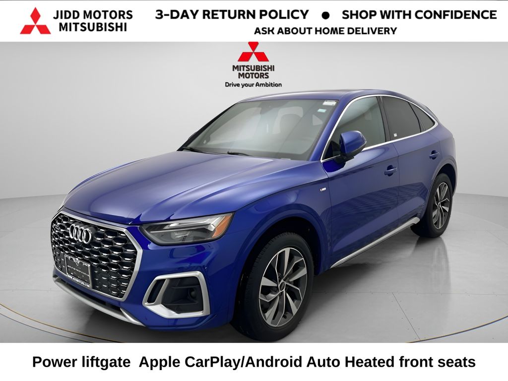 Blue 2022 Audi Q5 Sportback quattro Premium Plus S Line 45 TFSI AWD Sedan All-Wheel Drive 7-Speed Automatic