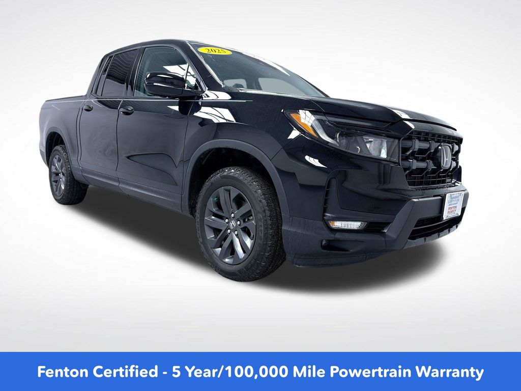 Black 2025 Honda Ridgeline Sport AWD Pickup Truck All-Wheel Drive 9-Speed Automatic
