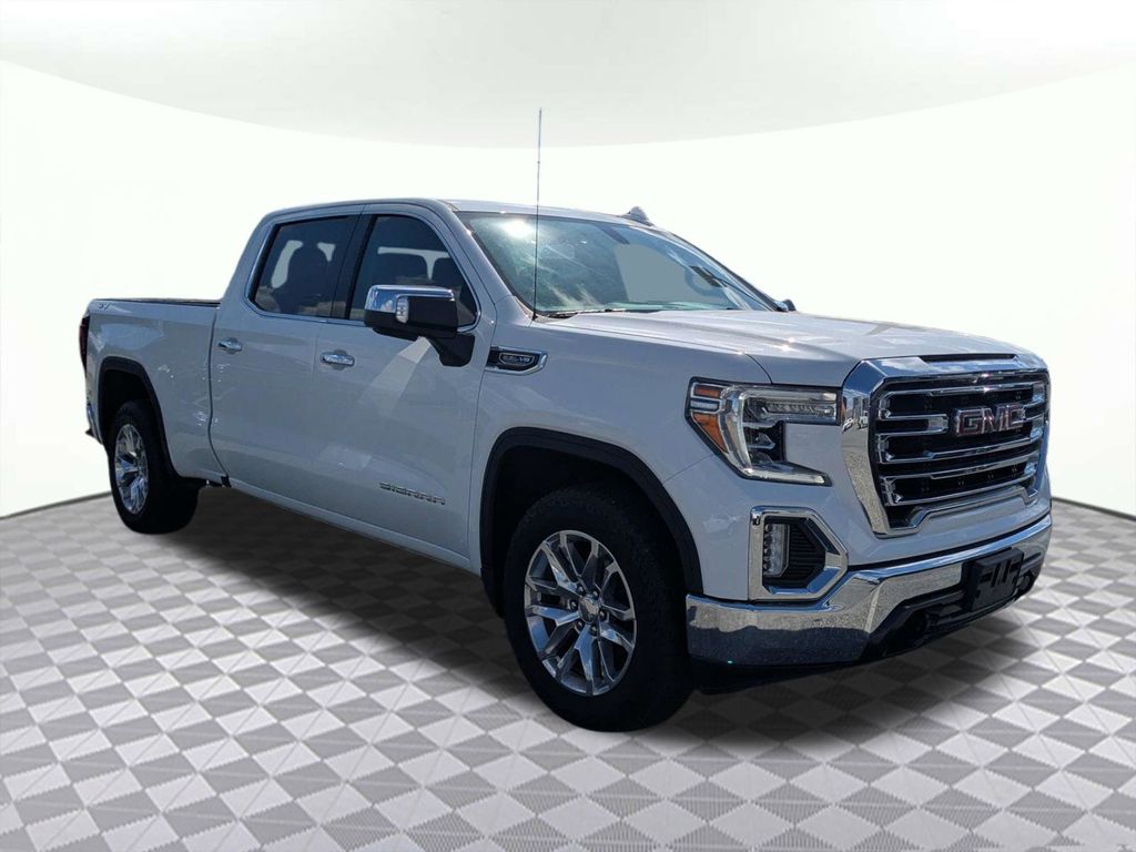 Summit White 2021 GMC Sierra 1500 SLT Crew Cab 4WD Pickup Truck Four-Wheel Drive Automatic