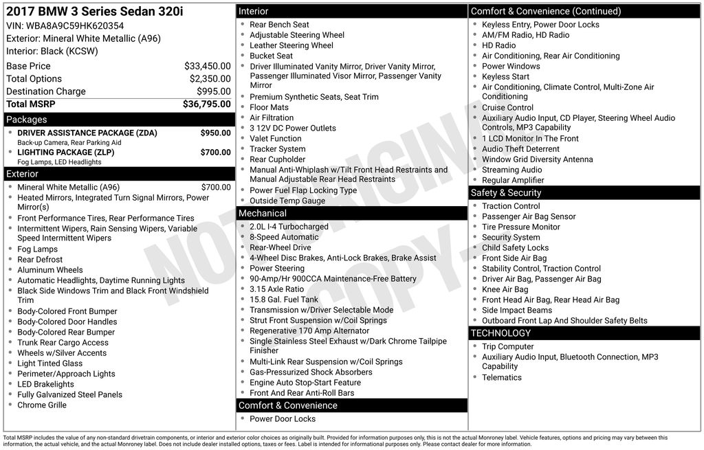 Used Car 2017 Bmw 3 Series  320i For Sale Under $15,000 In Austin, Texas