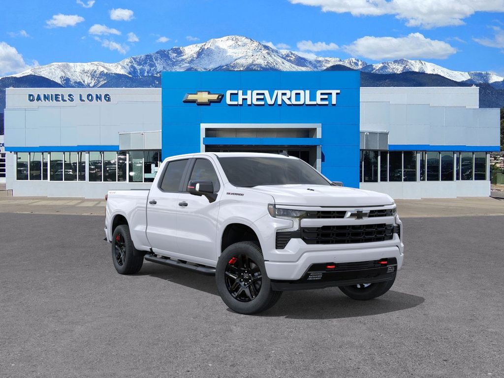 Summit White 2026 Chevrolet Silverado 1500 RST Crew Cab 4WD Pickup Truck Four-Wheel Drive Automatic