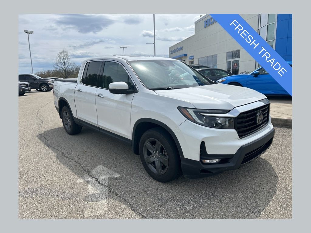 Platinum White Pearl 2023 Honda Ridgeline RTL-E AWD Pickup Truck All-Wheel Drive 9-Speed Automatic