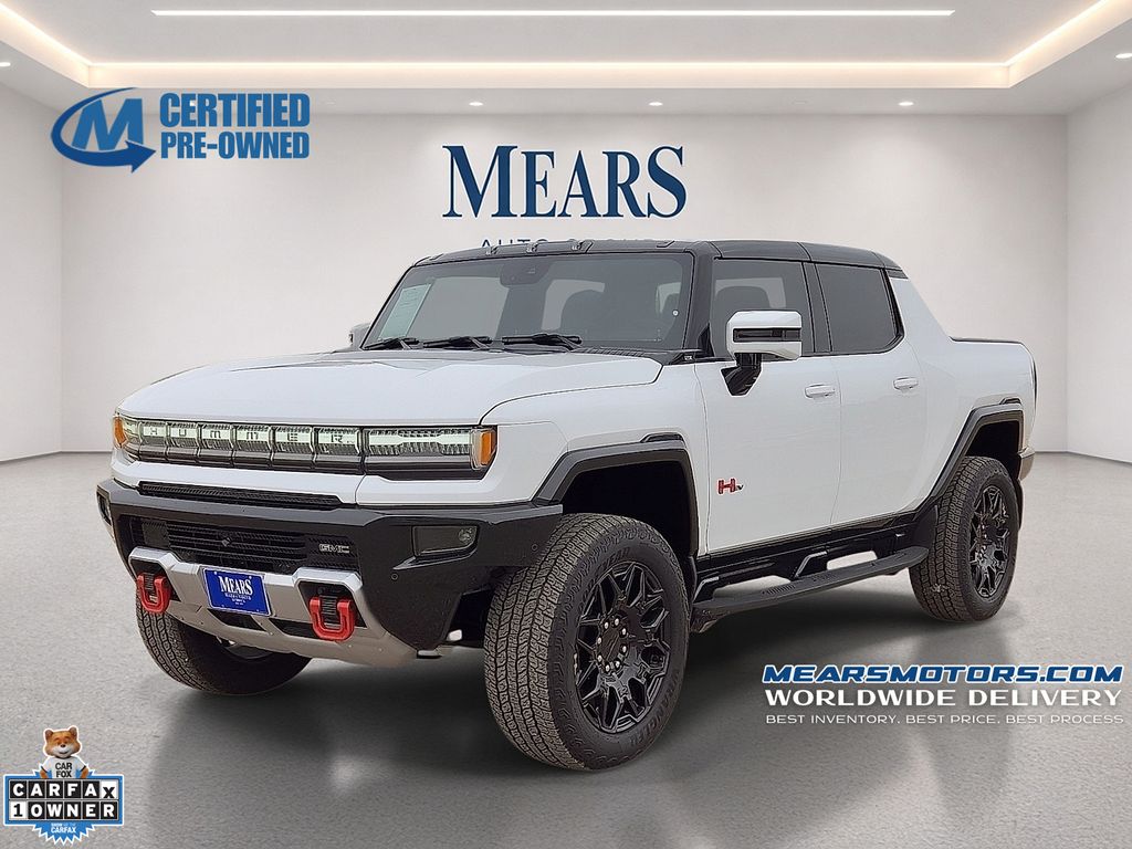 Interstellar White 2025 GMC Hummer EV Pickup 2X Crew Cab AWD Pickup Truck All-Wheel Drive 1-Speed Automatic