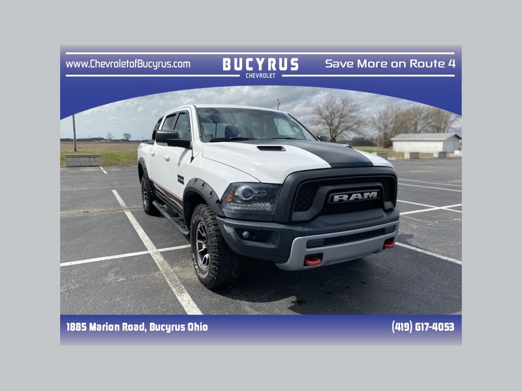 Bright White Clearcoat 2016 RAM 1500 Rebel Crew Cab 4WD Pickup Truck Four-Wheel Drive 8-Speed Automatic