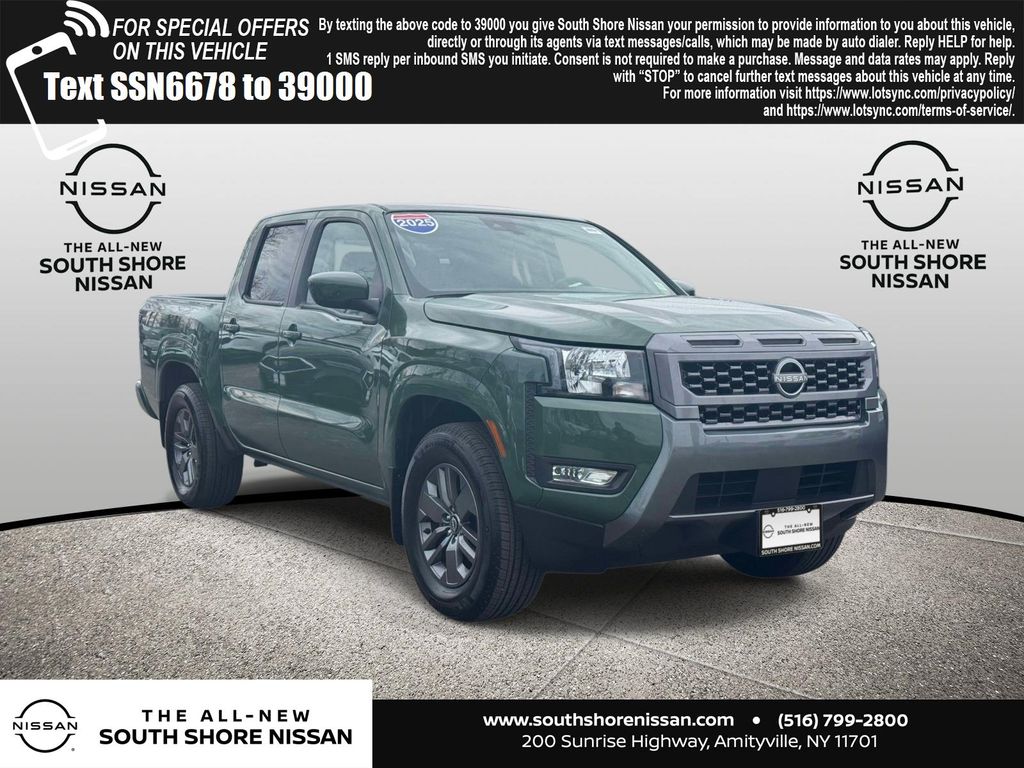 Green Metallic 2025 Nissan Frontier SV Crew Cab RWD Pickup Truck 4X2 9-Speed Automatic Overdrive