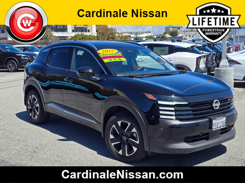 Super Black 2025 Nissan Kicks SR AWD SUV / Crossover All-Wheel Drive Continuously Variable Transmission