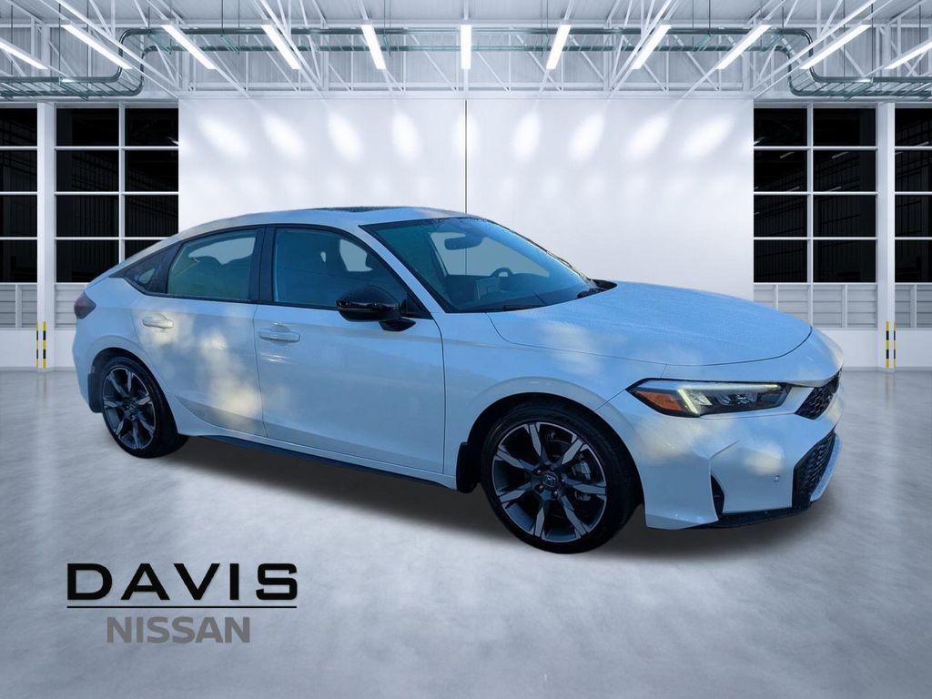 Platinum White Pearl 2025 Honda Civic Hybrid Sport Touring Hatchback FWD Hatchback Front-Wheel Drive Continuously Variable Transmission