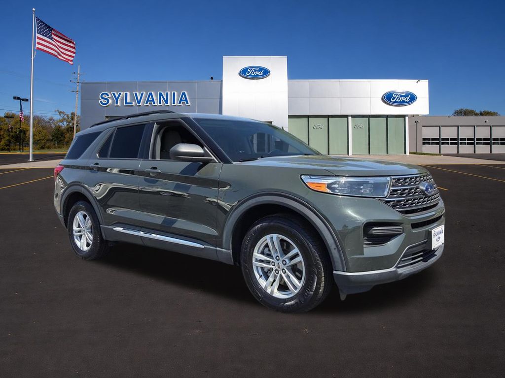 Green Metallic 2022 Ford Explorer SUV / Crossover All-Wheel Drive Automatic
