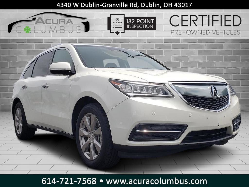White Diamond Pearl 2016 Acura MDX SH-AWD with Advance Package SUV / Crossover All-Wheel Drive 9-Speed Automatic