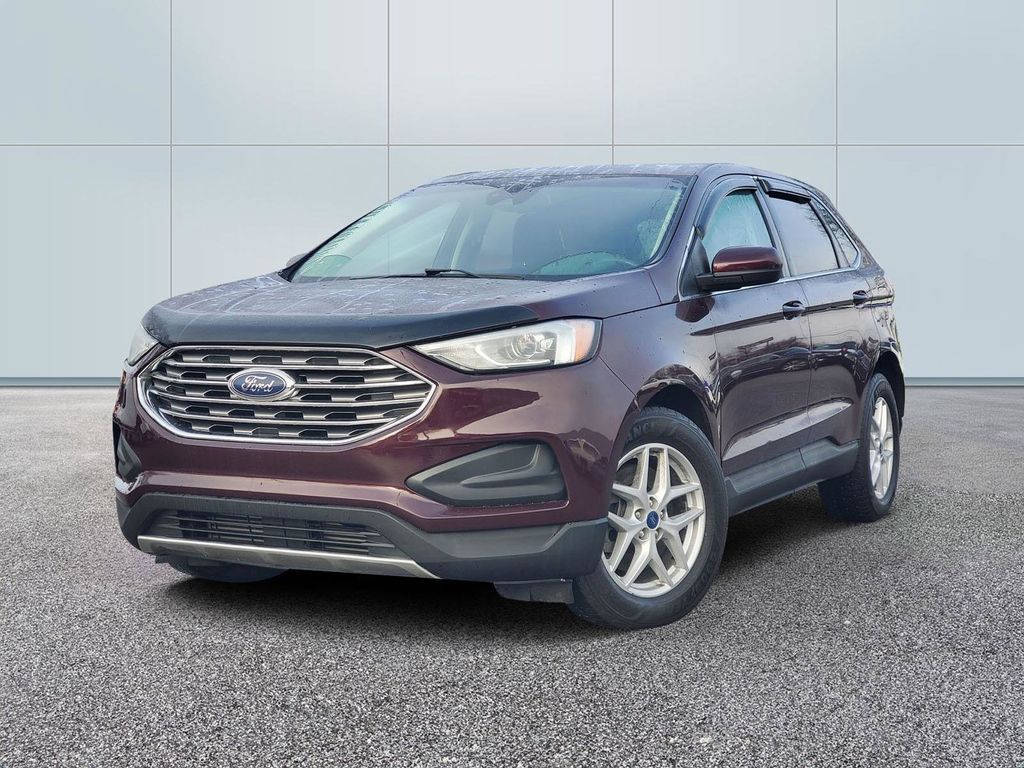 Red (Burgundy) 2021 Ford Edge SEL AWD SUV / Crossover All-Wheel Drive 8-Speed Automatic