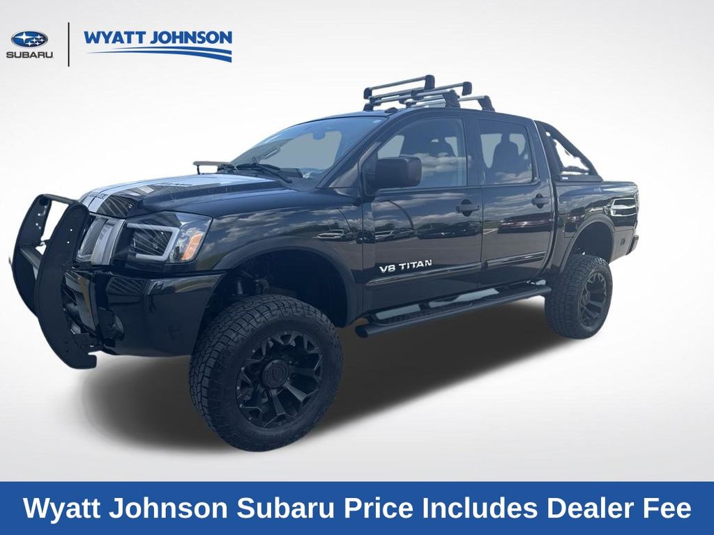 Gray (Magnetic Black) 2015 Nissan Titan Pickup Truck Four-Wheel Drive 5-Speed Automatic